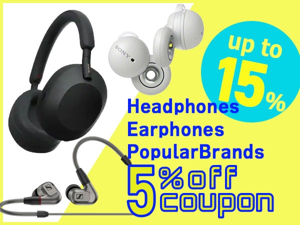 Up to 15% reduction! Headphones, Earphones, Popular Brands 5% OFF Coupon!