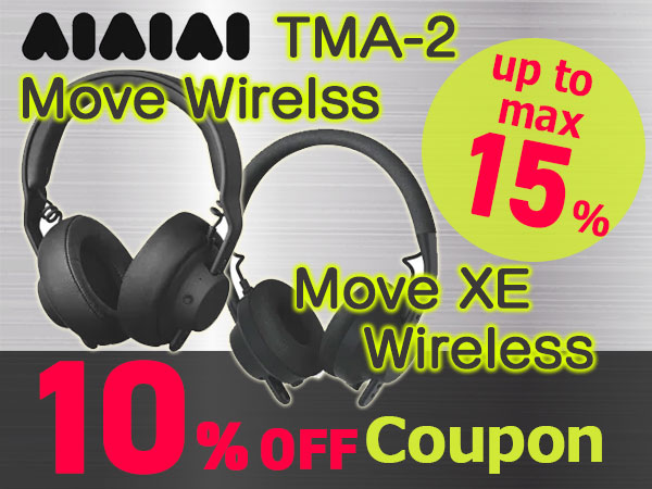 [Up to 15% off] AIAIAI TMA-2 Move Wireless Series 10% off coupon!