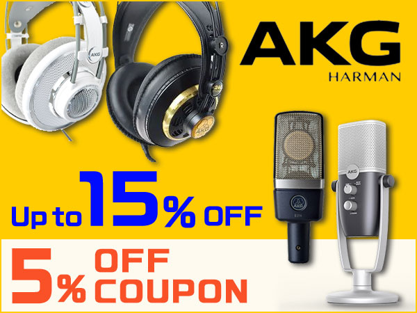 [Up to 15% reduction] 5% OFF coupon for popular AKG products!