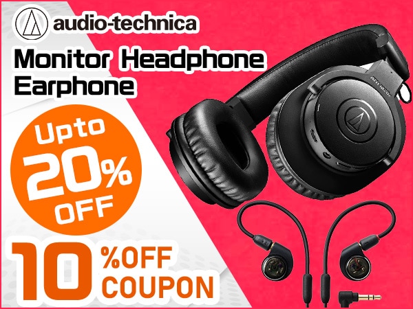 audio-technica monitor headphones and earphones 10% off coupon!
