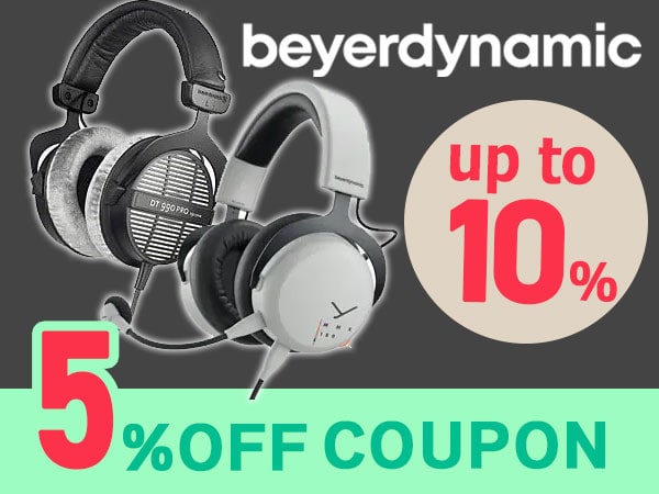 up to 10% back, beyerdynamic products 5% off coupon!