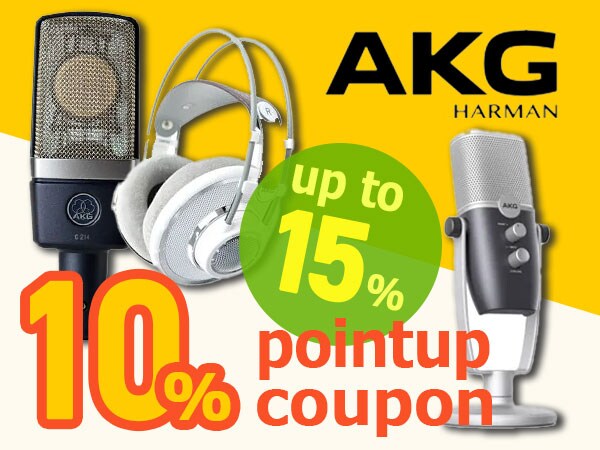 Up to 15% back! Popular AKG products 10% up in points Coupon!