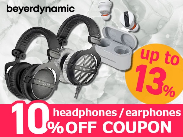 Up to 13% reduction! beyerdynamic headphones/earphones 10% OFF coupon!