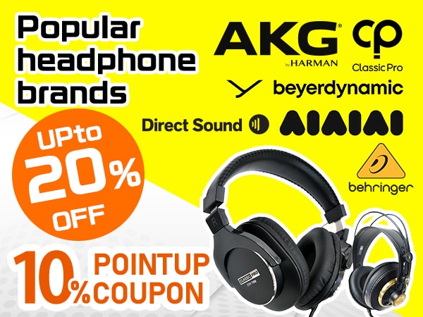 Up to 20% back! 10% points up Coupon for popular headphone brands!