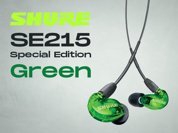 SHUREより、高遮音性イヤホン「SE215 Special Edition」新色Green 登場