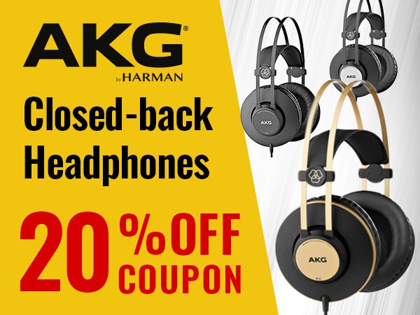 [Limited time offer] 20% off coupon for AKG closed-back headphones!