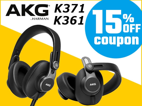 15% off coupon for AKG K361 and K371 series!