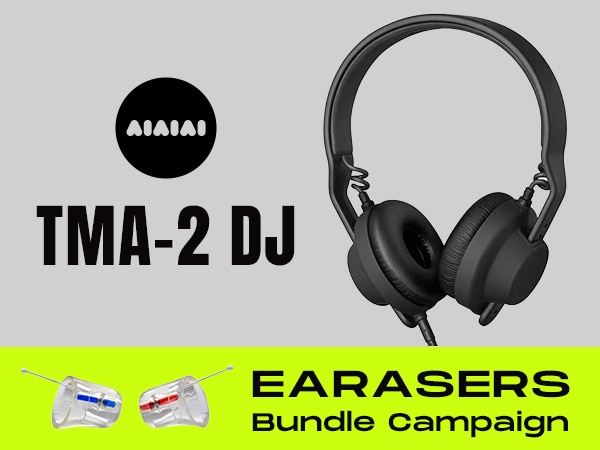 AIAIAI DJ Monitor Headphones "TMA-2 DJ" + EARASERS Earplugs Bundle Campaign!