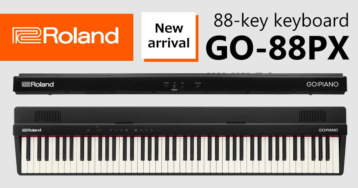 ROLANDより、88鍵キーボード「GO:PIANO88(GO-88PX)」新登場