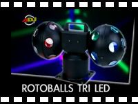 AMERICAN DJ ミラーボールセンターピース ROTOBALLS TRI LEDの動画をアップしました。