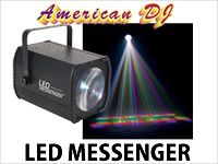 文字を出力することができるムーンフラワーエフェクト AMERICAN DJ LED MESSENGER