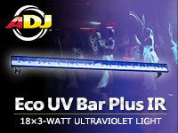 AMERICAN DJのLEDブラックライト「Eco UV Bar Plus IR」が入荷!