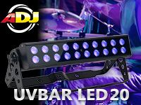 AMERICAN DJのブラックライト「UVBAR LED20」入荷！