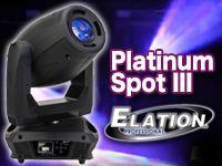 ELATIONのムービングヘッド、「Platinum Spot III」好評発売中！