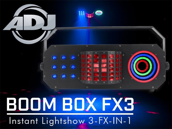 AMERICAN DJのLEDマルチエフェクト、BOOM BOX FX3取り扱い開始！