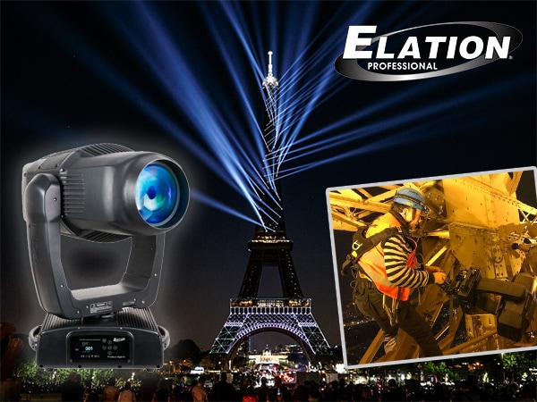 ELATIONのムービングヘッドがエッフェル塔をライトアップ！