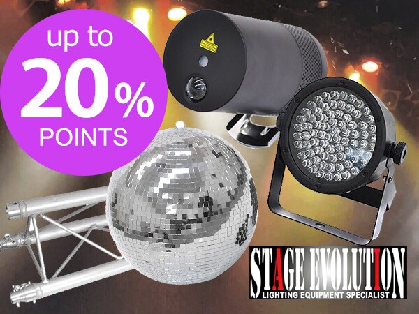 STAGE EVOLUTION coupon for up to 20% points on all products!
