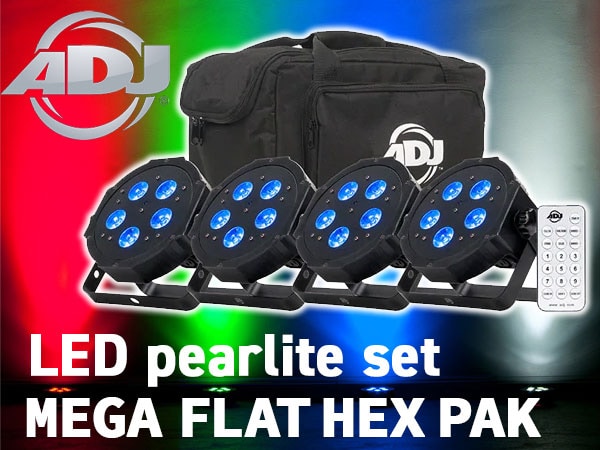 AMERICAN DJ / MEGA FLAT HEX PAK, LED pearlite set In stock!