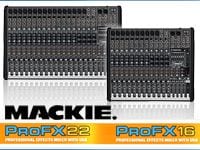 コンパクトミキサーMACKIE ProFXシリーズに、ProFx22とProFx16が登場！