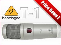 BEHRINGERの真空管コンデンサーマイクT-1を値下げしました。