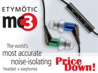ETYMOTIC RESEARCHカナル型イヤホン「MC3 Blue・Green」を数量限定値下げ！