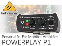 コンパクト・モニターアンプBEHRINGER / POWERPLAY P1取扱い開始