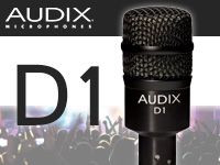 AUDIXの楽器用ダイナミックマイク「D-1」が入荷しました。