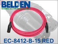 BELDENのマイクケーブル「EC-8412-B-15 RED」限定特価で販売中！