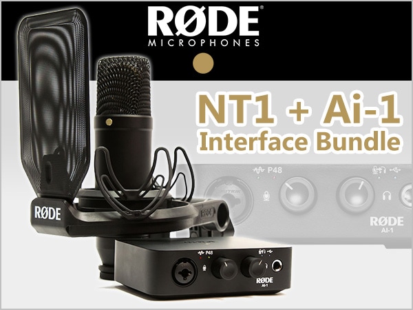 高品質レコーディングセット RODE NT1 + Ai-1 Interface Bundle入荷!!