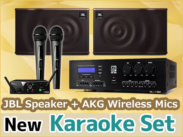 New Karaoke Set with JBL Speaker + AKG Wireless Mics now available!
