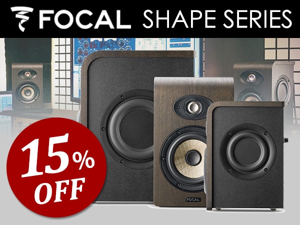 FocalスタジオモニターShapeシリーズ 15%OFFプロモーション!!