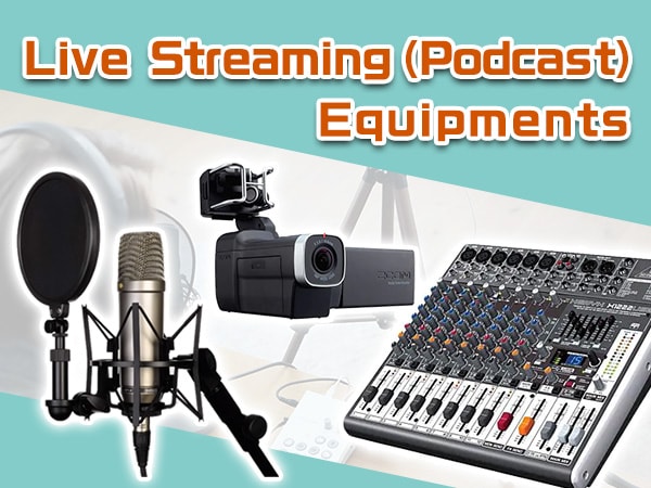 New PODCAST category includes equipment for video streaming on Youtube, podcasts and so on!