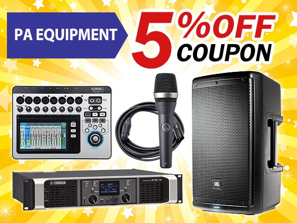 Coupons for up to 5% OFF PA equipment to support events!!