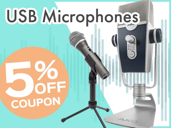 5% OFF coupon for USB microphones to support self-isolation!!
