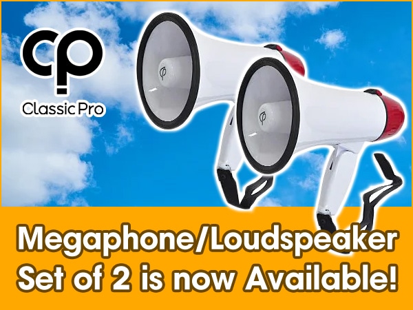 A set of 2 CLASSIC PRO Megaphone/Loudspeaker for 1,580 yen (excluding tax) now available!