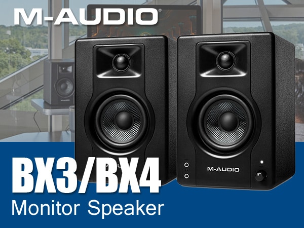 Introducing M-AUDIO BX3 and BX4 monitor speakers!!