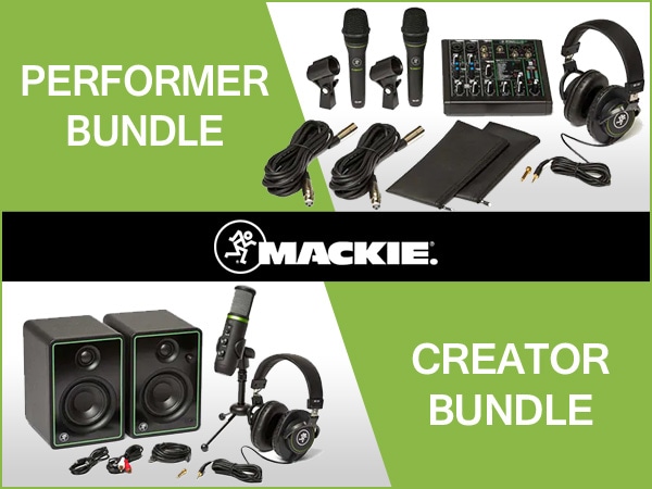 Mackie new "CREATOR BUNDLE" and "PERFORMER BUNDLE" starter kits to be released!