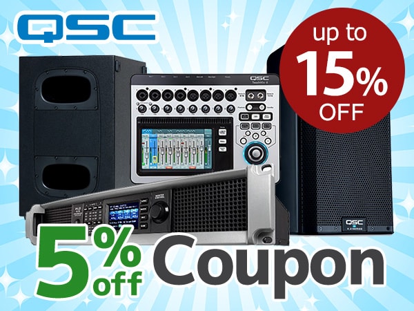 Up to 15% off QSC products with additional 5% OFF coupon