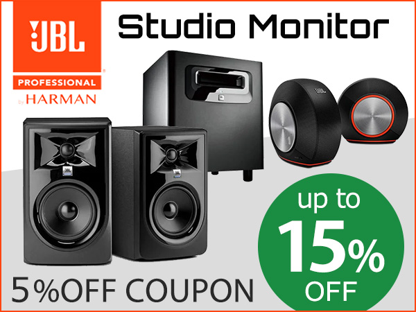 Up to a 15% reduction in price! JBL Studio Monitor 5% OFF coupon !!