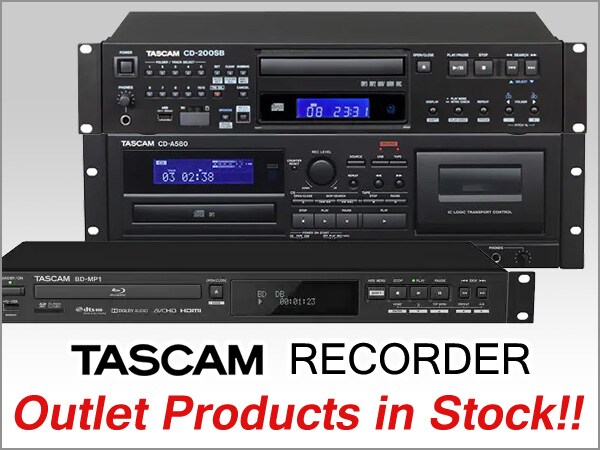 TASCAM recorder Outlet products in stock!