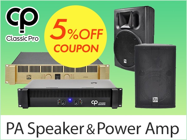 Coupon  for 5% OFF for CLASSIC PRO PA Speakers and Power Amplifiers!!