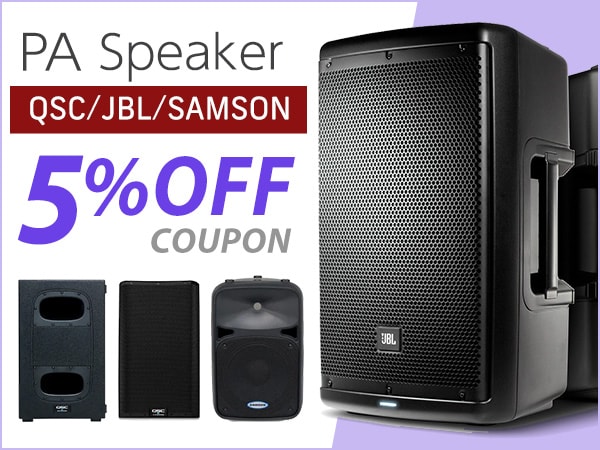 5% OFF Coupon for Recommended PA Speakers !!