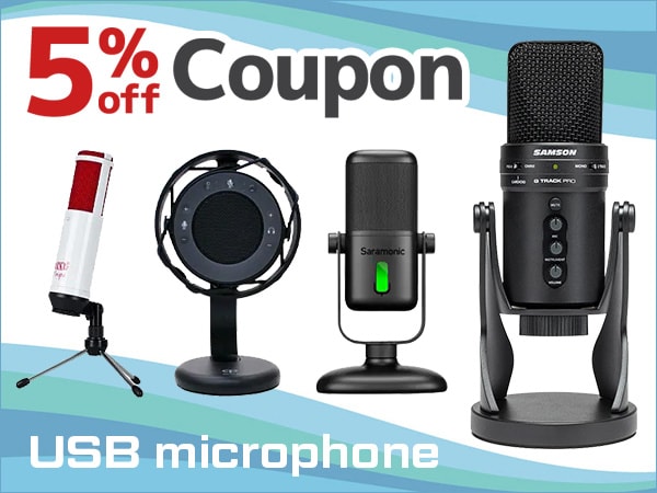 高音質USBマイク5％OFFクーポン！！