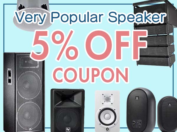 Very popular speaker 5% off coupon issued!