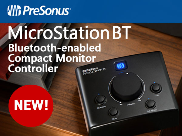 Bluetooth-enabled compact monitor controller PreSonus/MicroStation BT on sale!
