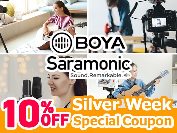 Silver Week 10% OFF Special Coupon for BOYA Saramonic !!
