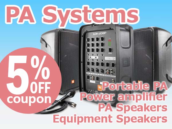 5% off coupon for the most popular PA systems!