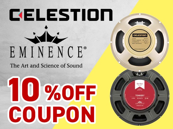 CELESTION、EMINENCE  10％OFFクーポン