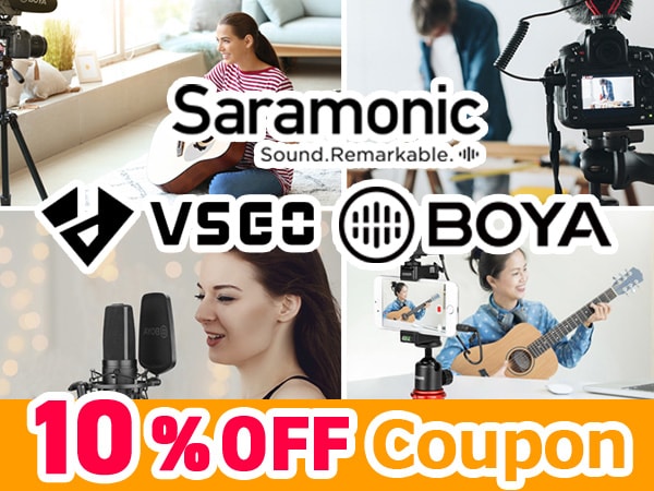 【5月末まで延長】BOYA、Saramonic、VSGO 10％OFFクーポン！