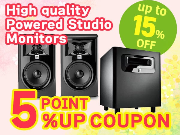 [Up to 15% reduction] Studio monitor 5% point UP coupon